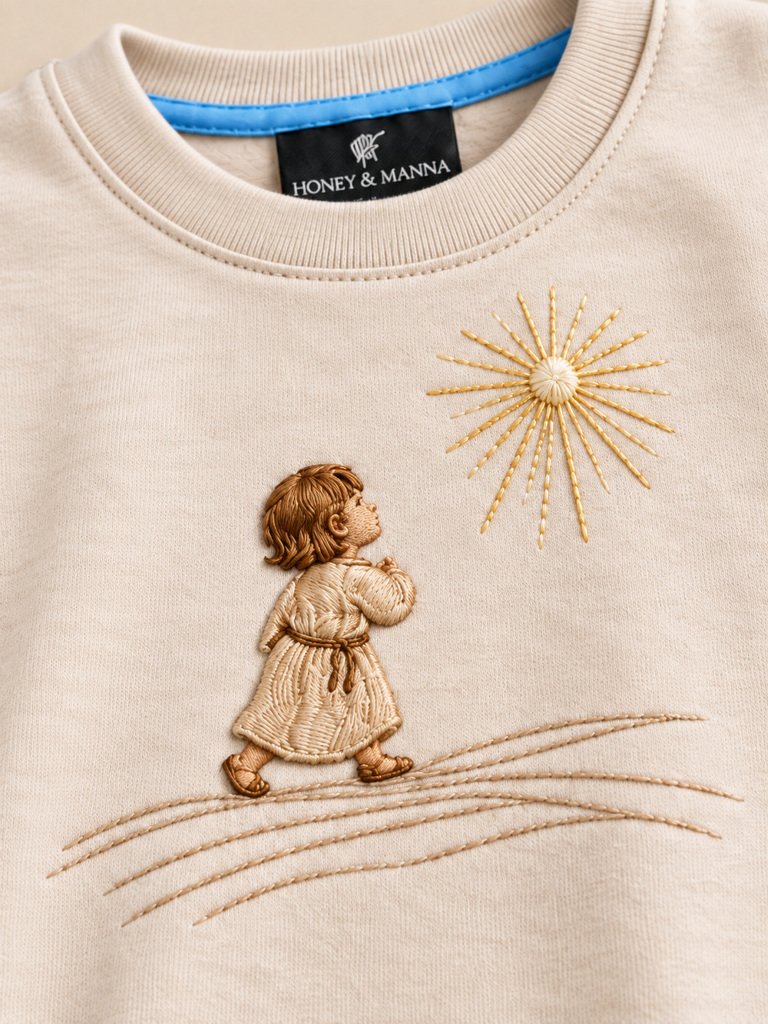 Walk by Faith "Guided by His Light" Embroidered Kids T-Shirt