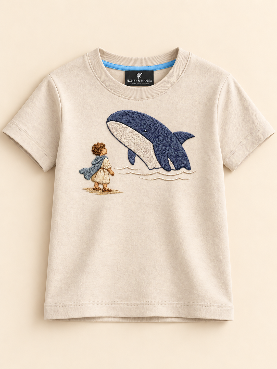 Jonah & The Great Fish "Grace & Second Chances" Embroidered Kids T-Shirt