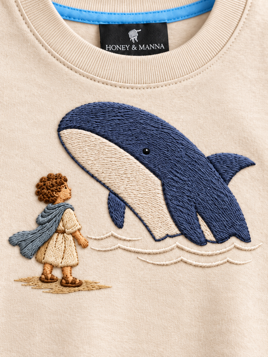 Jonah & The Great Fish "Grace & Second Chances" Embroidered Kids T-Shirt