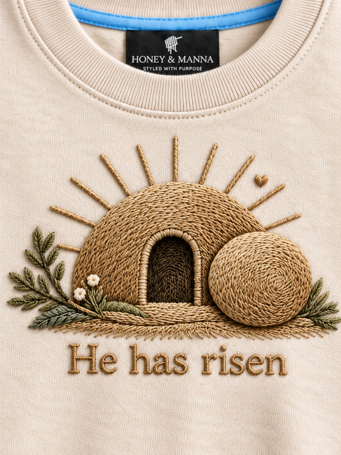 He Has Risen "The Empty Tomb" Embroidered Kids T-Shirt