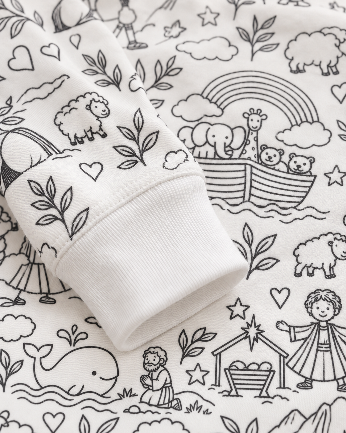 Honey & Manna “Color the Story” Bible Stories Kids Pajama Set