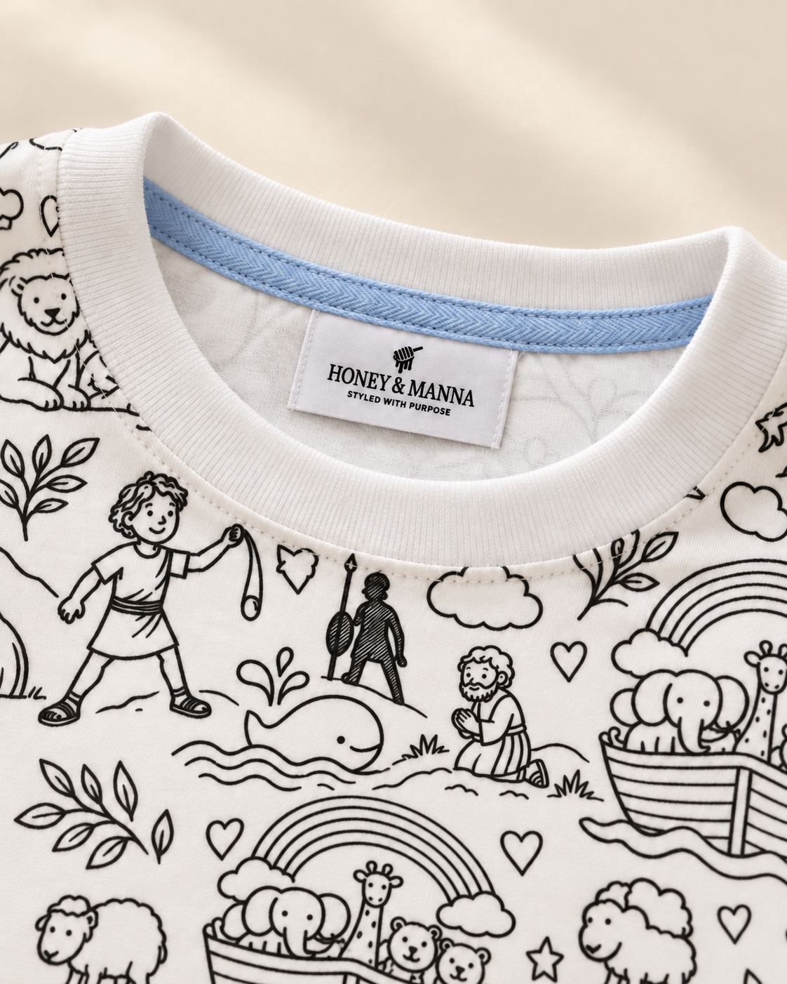 Honey & Manna “Color the Story” Bible Stories Kids Pajama Set